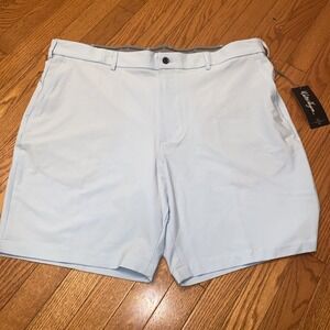 Walter Hagen Flat Front‎ P11 Golf Shorts Mens 42 Blue Wrinkle Resistant